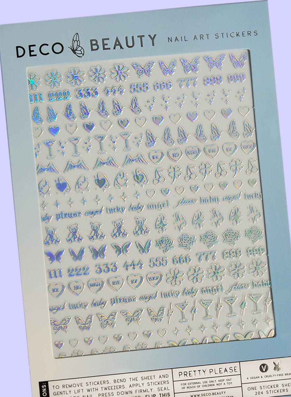 Pretty Please Nail Stickers - Lightweight & Easy-to-Apply Nail Art with Cute & Trendy Design - Durable & Long-Lasting Nail Stickers for Women, Ideal for DIY Manicures