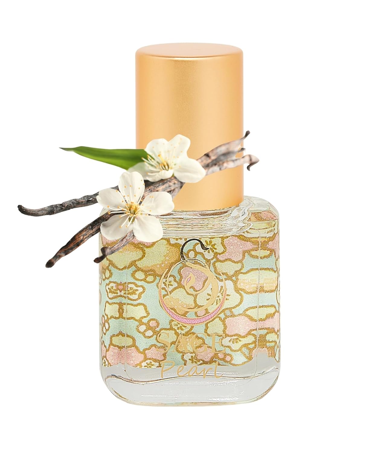 Pearl Organic Perfume Oil Extract Roll On 1/4oz, Long Lasting Subtle Sandalwood Vanilla Musk Perfume for Women, Vegan and Cruelty-Free Perfume by Sage, Made in USA