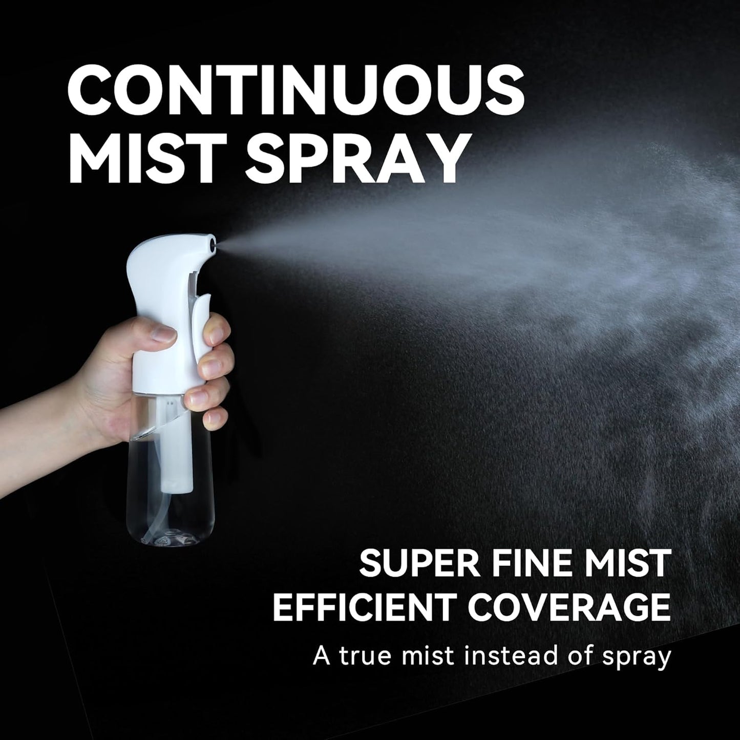Spray Bottle for Hair (6.8OZ /200ML) Continuous Ultra Fine Mist Sprayer for Hair