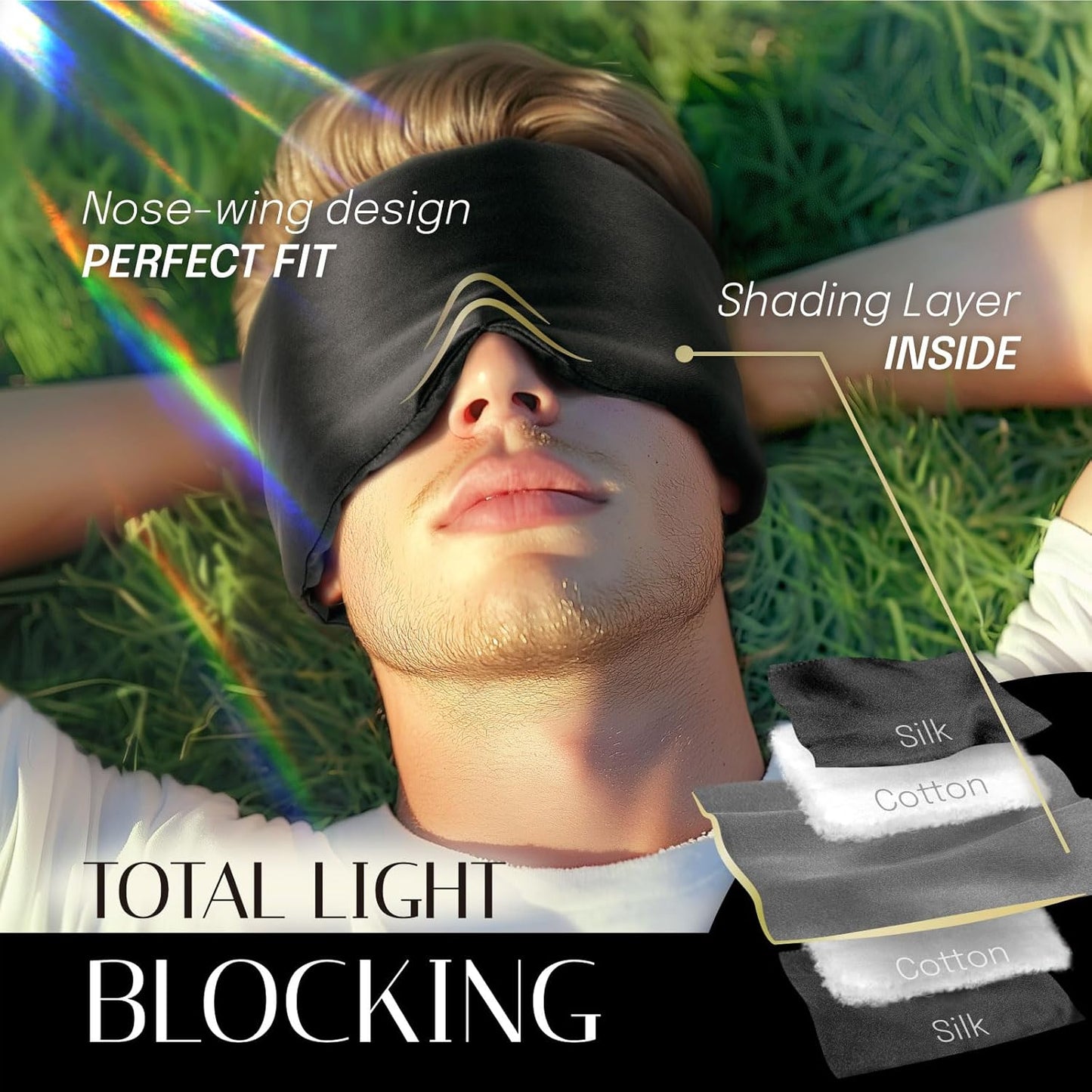 Silk Sleep Mask Soft Pressureless: 100% Mulberry Silk for Eye Skin Anti Wrinkles, Large Size for Total Blackout, Adjustable Wide Velcro Ear Cover, Burgundy