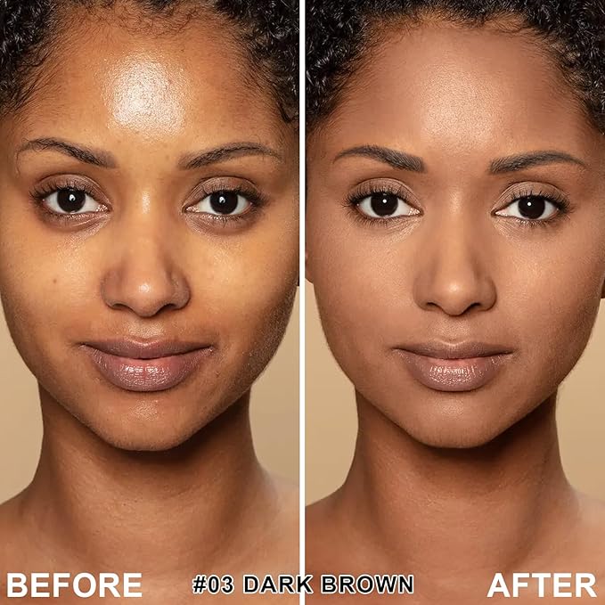 Mushroom Head Air Cushion CC Cream Foundation - Moisturizing Concealer for Even Skin Tone - Makeup Base Primer (#03 Brunet Brown)