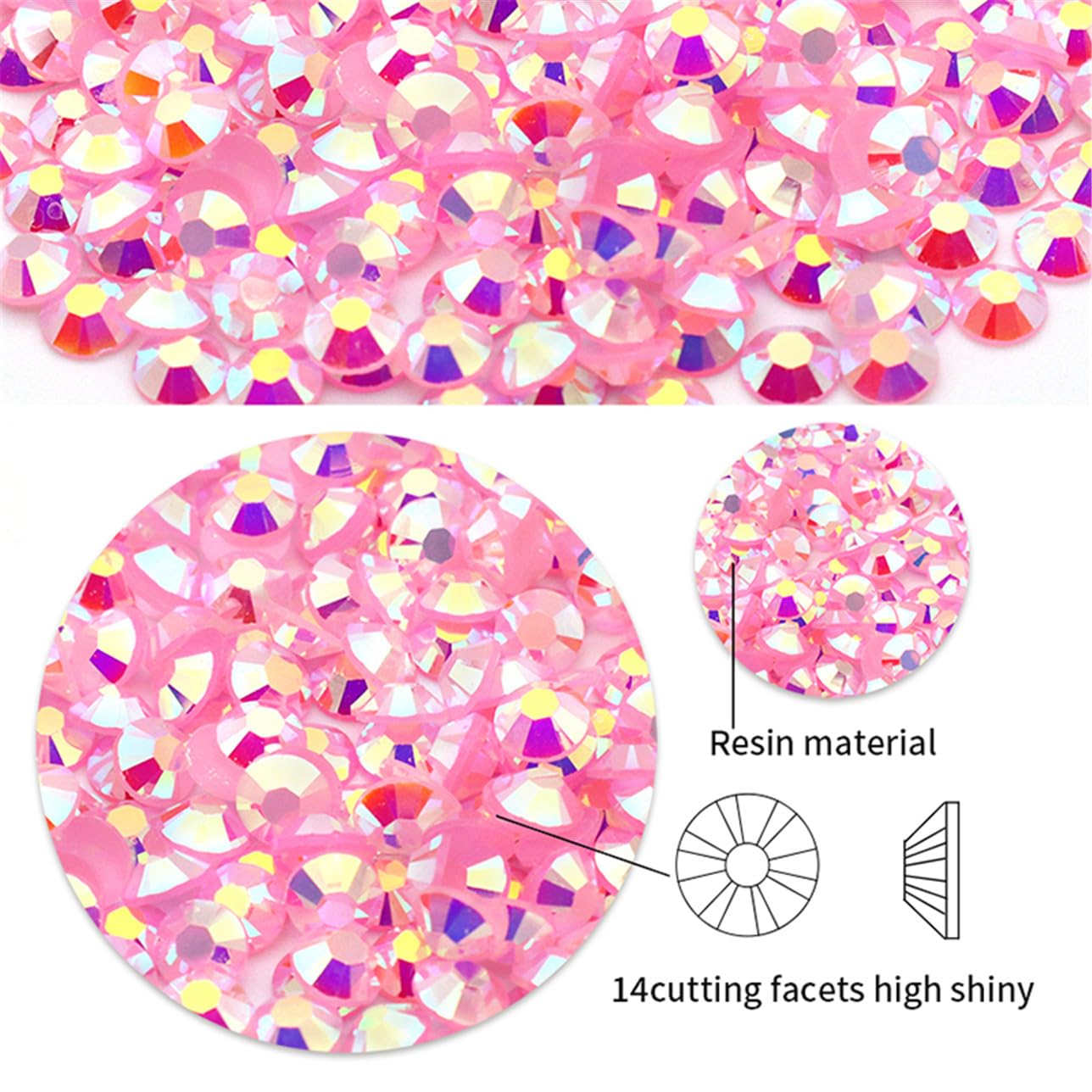 2250 Pcs SS16 4mm AB Flatback Rhinestones for Nails Art Crafts Glitter Round Shine Gems Crystals DIY Clothes Shoes （Dark Purple AB）