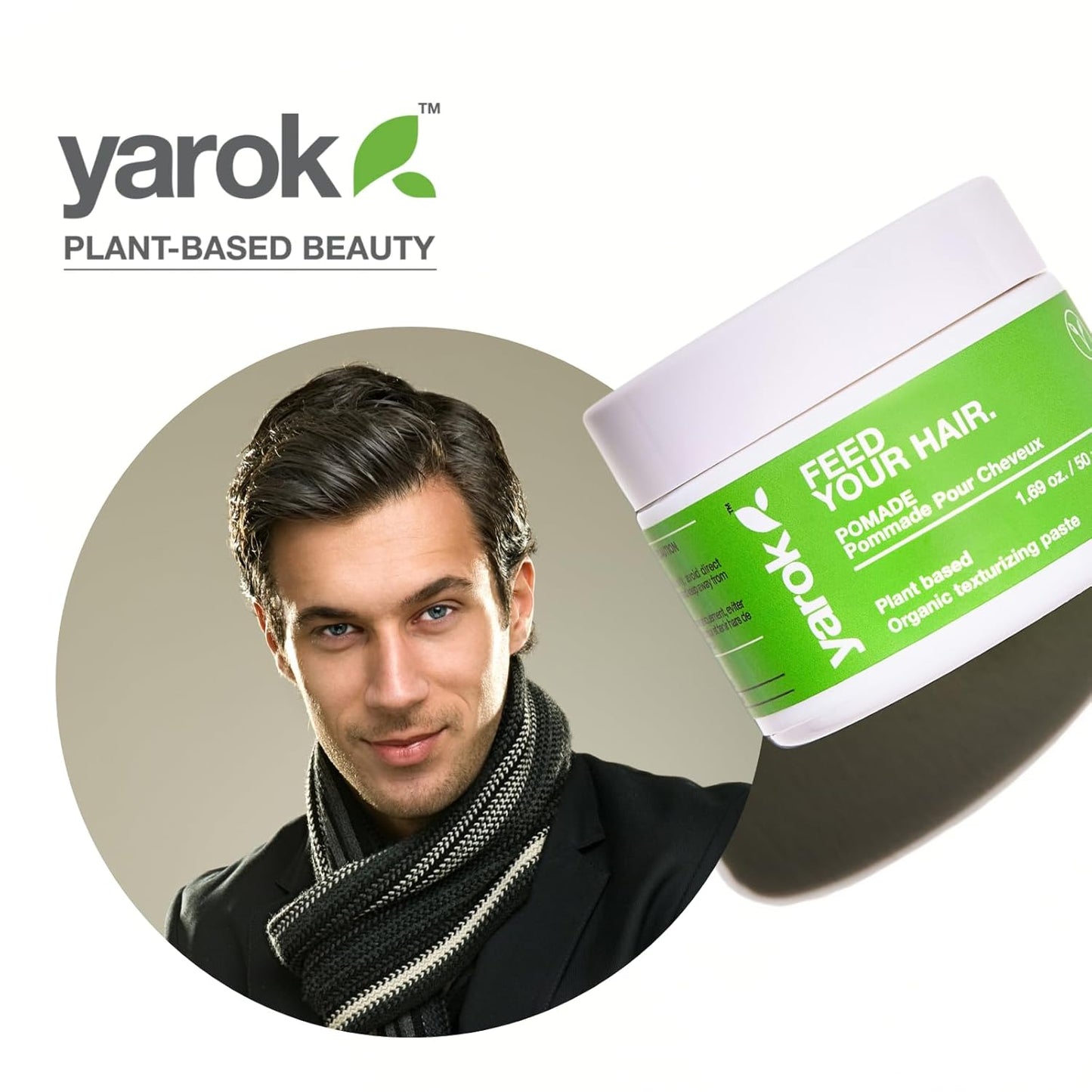 Yarok - Feed Your Hair Styling Pomade - Style, Volumize & Texturize - Firm Hold Whipped Pomade - Moisturizing Frizz-Control - Adds Shine - 100% Vegan - Gluten, Sulfate, Paraben & Cruelty Free - 1.69oz