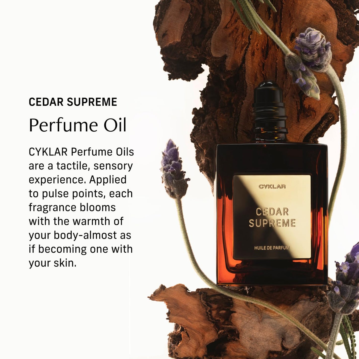 Perfume Oil Roll-On. Travel-Friendly Cedar Supreme Fragrance With Bergamot, Lavender, and Cedarwood. Long-Lasting Essential Oil Parfum For Women and Men. 0.5 Fl Oz Scented Rollerball Bottle