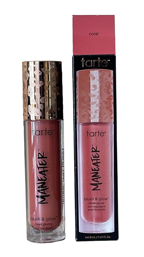Tarte Maneater Blush And Glow Cheek Plump Full Size 8ML (Coral, 8mL)