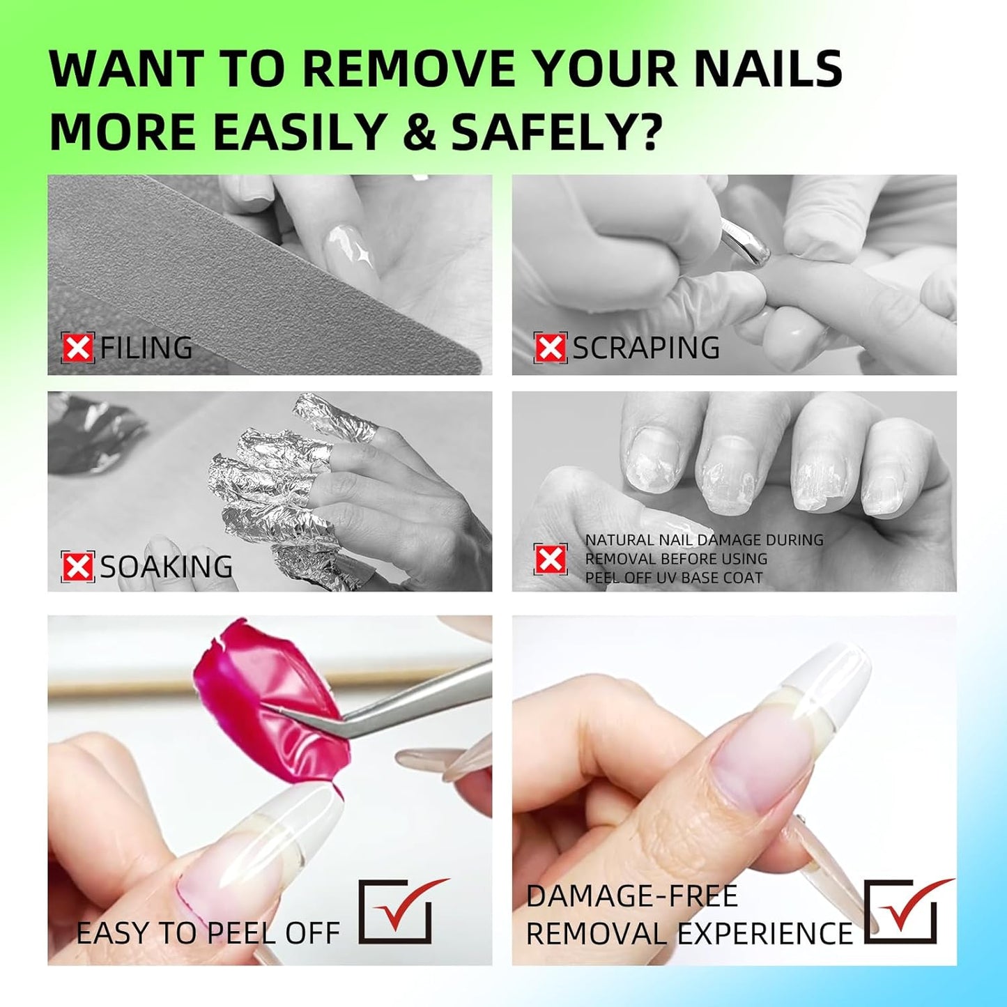 Peel Off Base Coat, 15ml Ready for Takeoff, Clear Peelabel Base Coat Gel for Gel Nail Polish Nail Practice Beginners UV/LED need