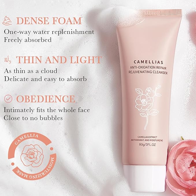 Camellia Extract Skin Care Sets, Skin Care Gift Set for Women Girls, Face Skin Care Routine Kit for Women, 5Pcs Skin Care Products Set with Cleanser,Mask, Face Serum