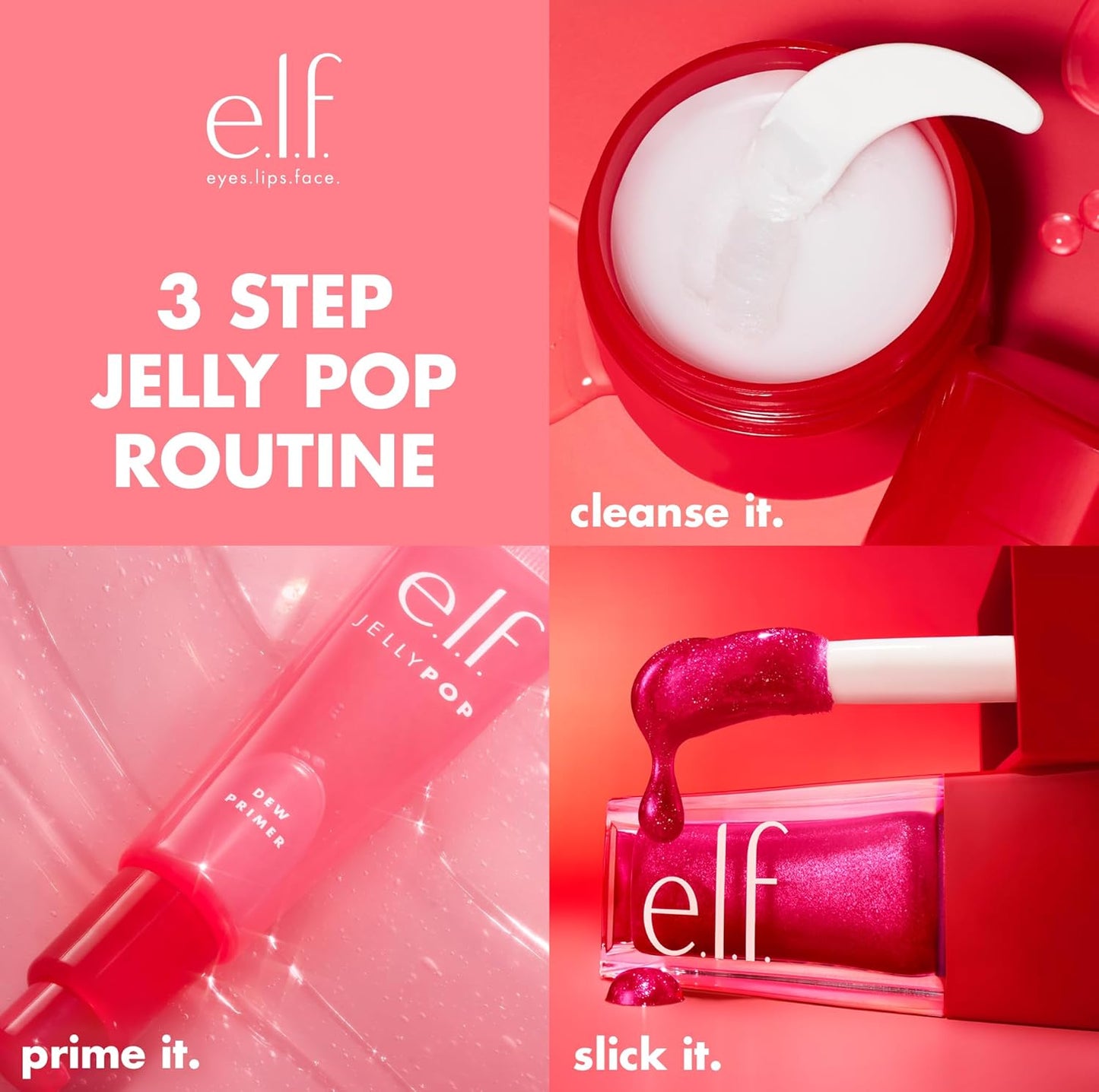 e.l.f. Jelly Pop Glow Reviver Lip Oil, Limited Edition Nourishing Formula Creates A Sheer, Ultra-Glossy Finish, Non-Sticky Feel, Vegan & Cruelty-Free
