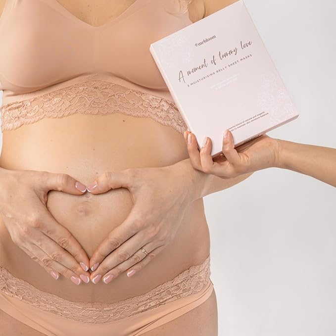 3 x Feuchtigkeitsspendende Bauchtuchmaske - hilft gegen Dehnungsstreifen - wirkungsvolle Mischung aus natürlichen und biologischen Pflanzenstoffen