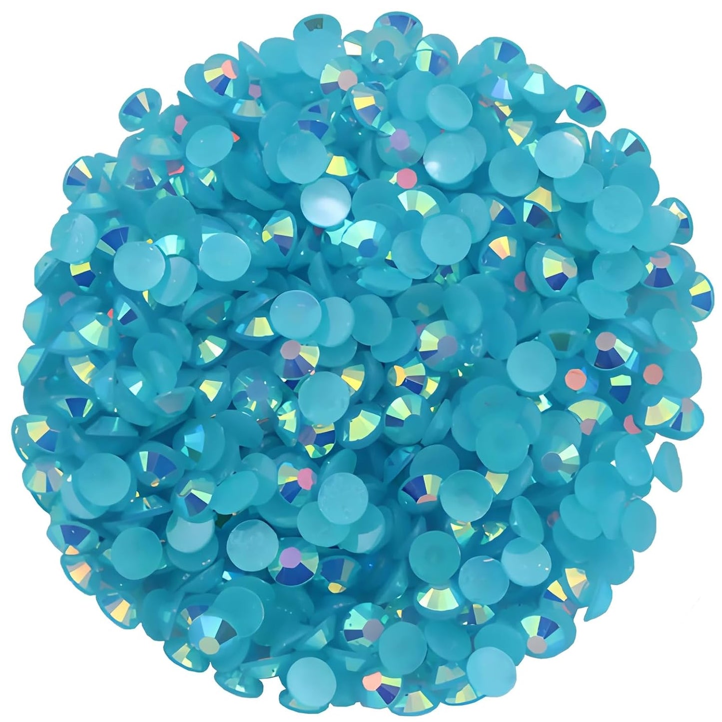 2250 Pcs SS16 4mm AB Flatback Rhinestones for Nails Art Crafts Glitter Round Shine Gems Crystals DIY Clothes Shoes （Peacock Blue AB）