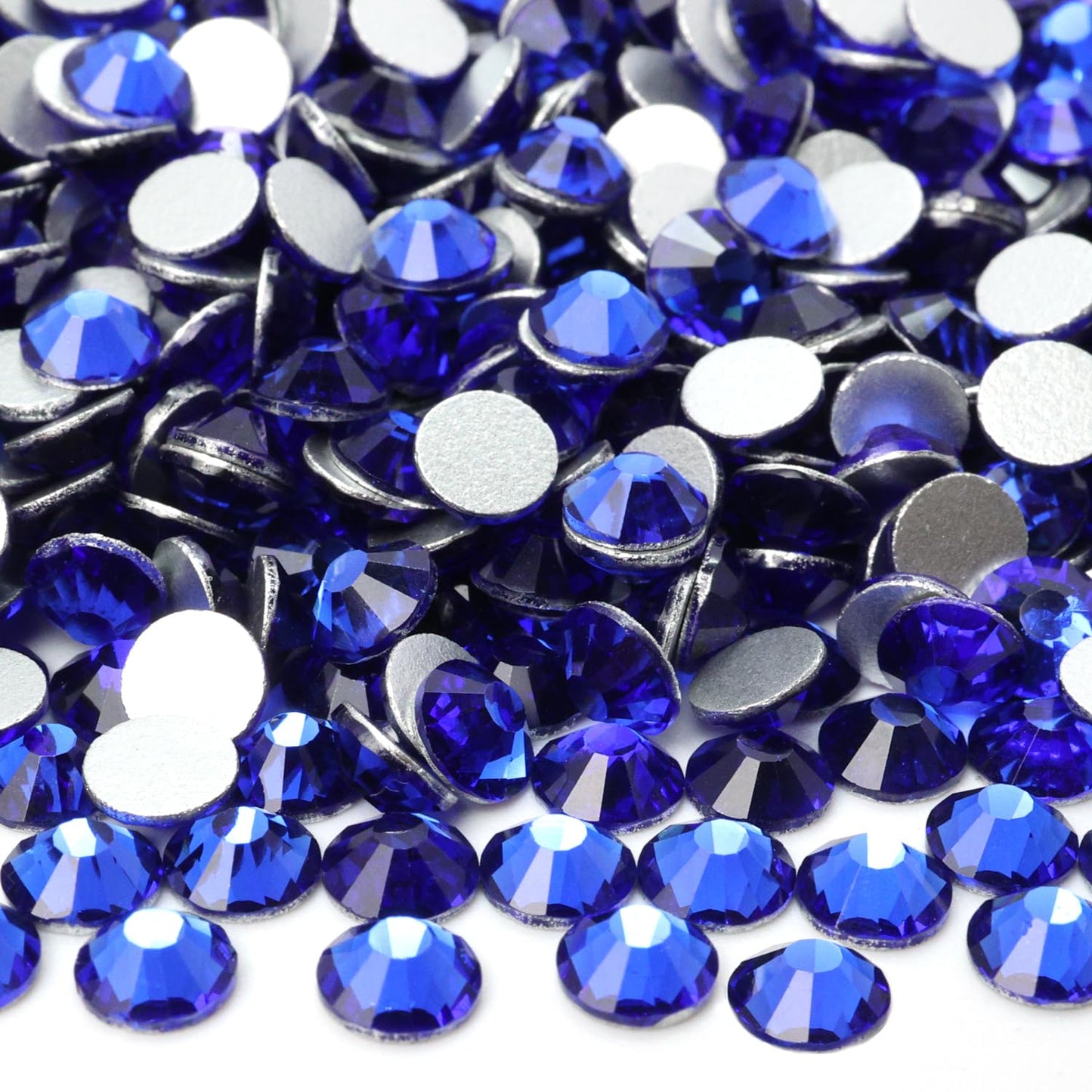 Flatback Glass Rhinestones,Bedazzler Gems 1440pcs Non Hotfix Crystal Rhinestones for Nail Charms Crafts Clothes Tumblers,Sapphire,SS20