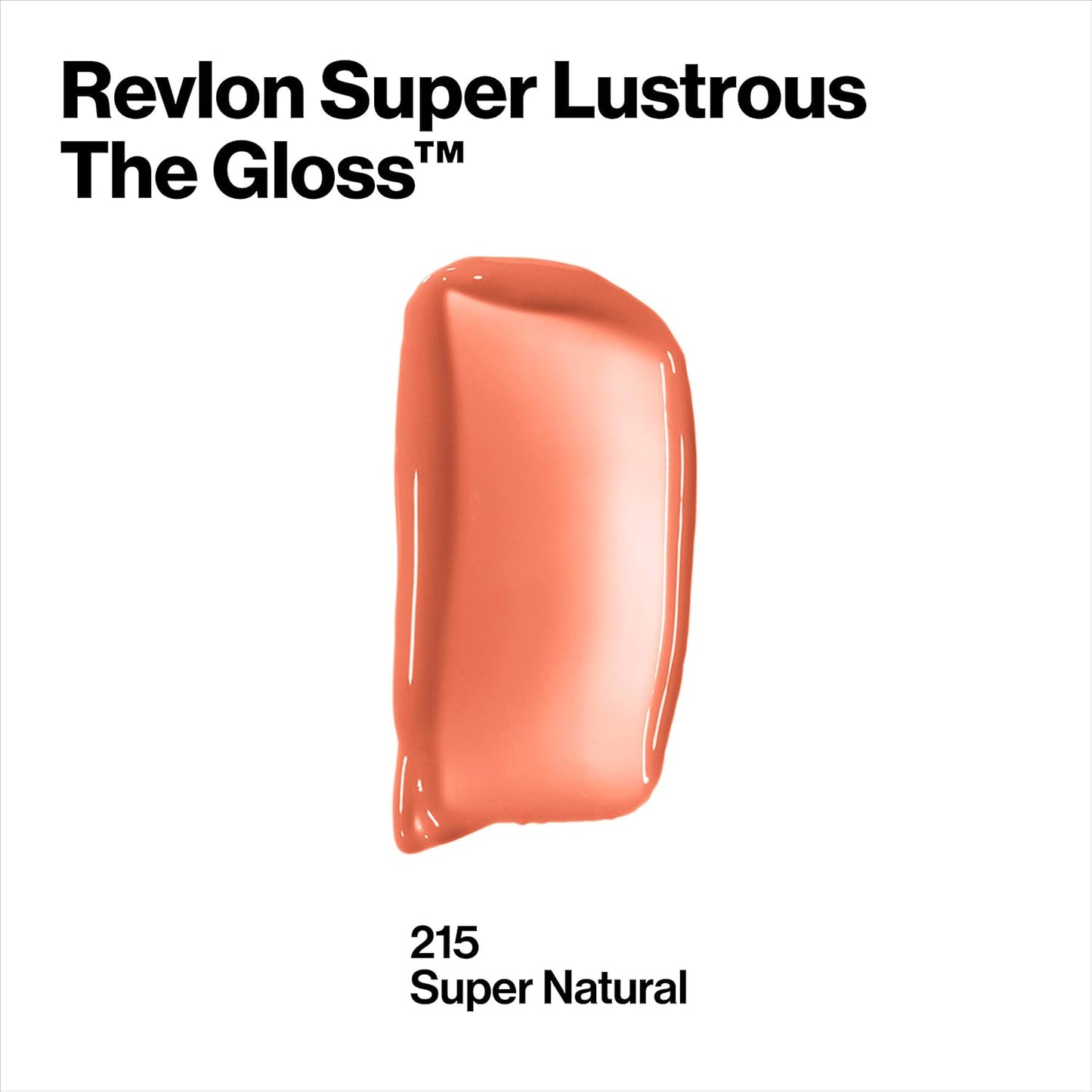 Revlon Super Lustrous Lip Gloss, Non-Sticky, Hydrating, High Shine Finish, 215 Super Natural, 0.13 oz