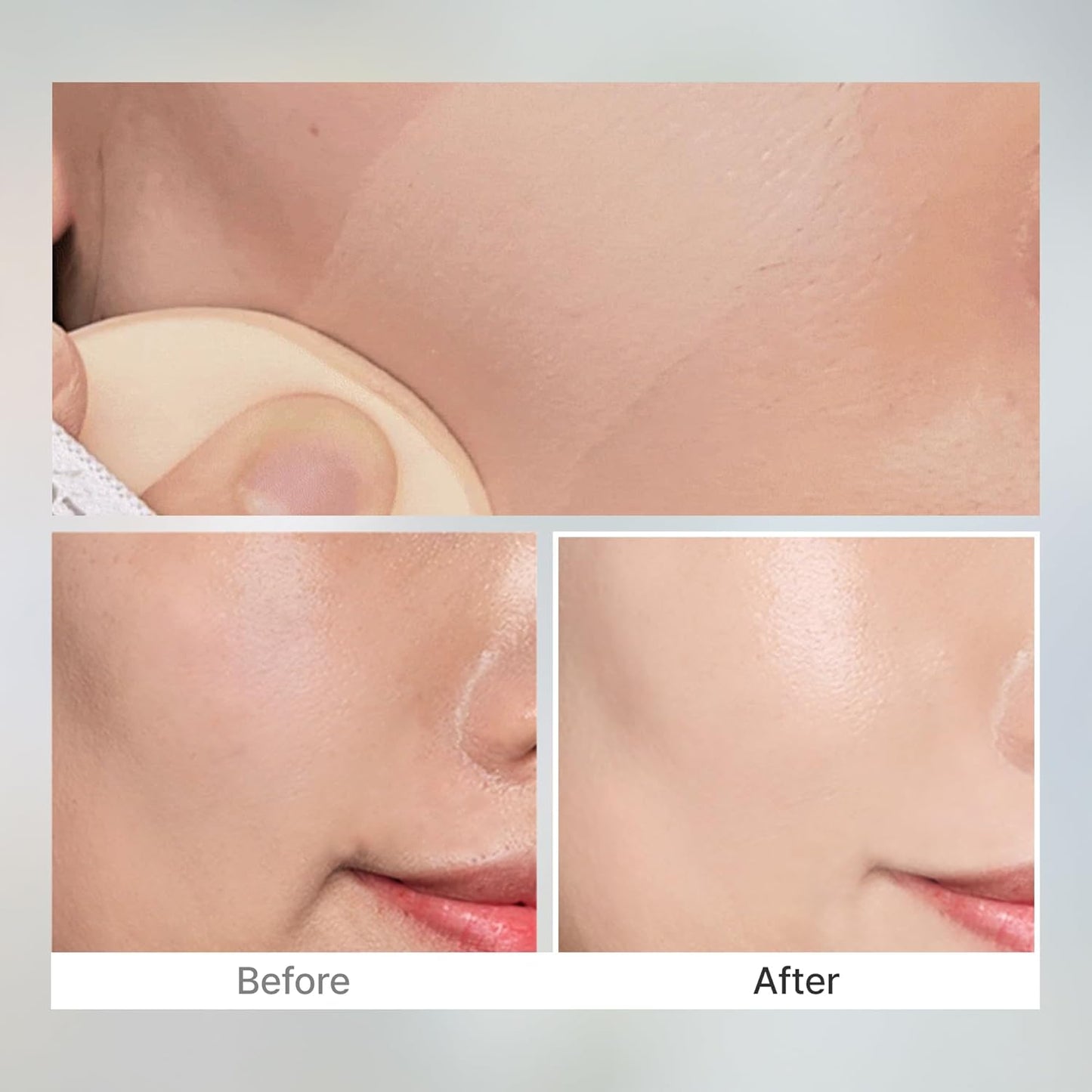 TROIAREUKE Seoul "Bridal" Cushion Foundation(#22, Yellow Beige), Korean Cushion Foundation, K-Beauty, Hydrating, Long-lasting, Lightweight, Natural Finish, Anti-Aging, Moisture, Whitening, SPF 50+