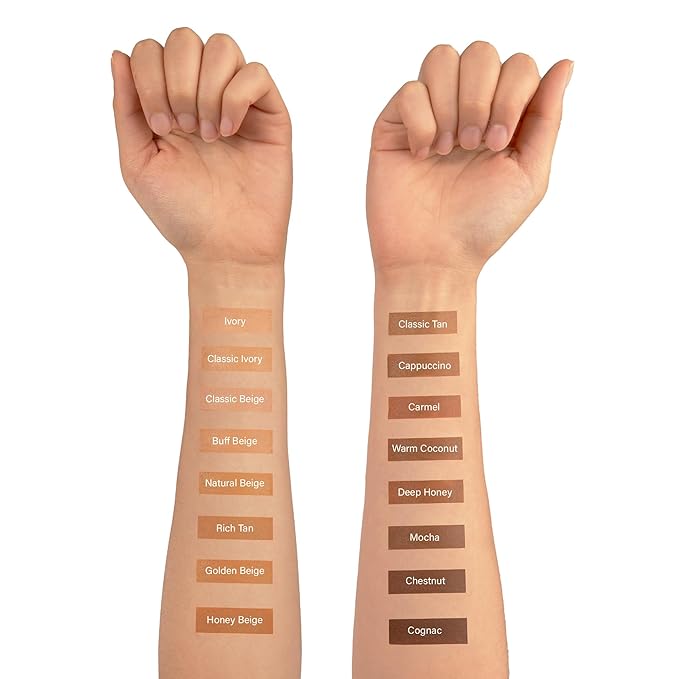 Ruby Kisses Natural Full Coverage 3-In-1 Stick Foundation. Easy to Apply, Hydrating, Lightweight, Long Lasting, Concealer and Contour Stick for Face Makeup (Honey Beige)