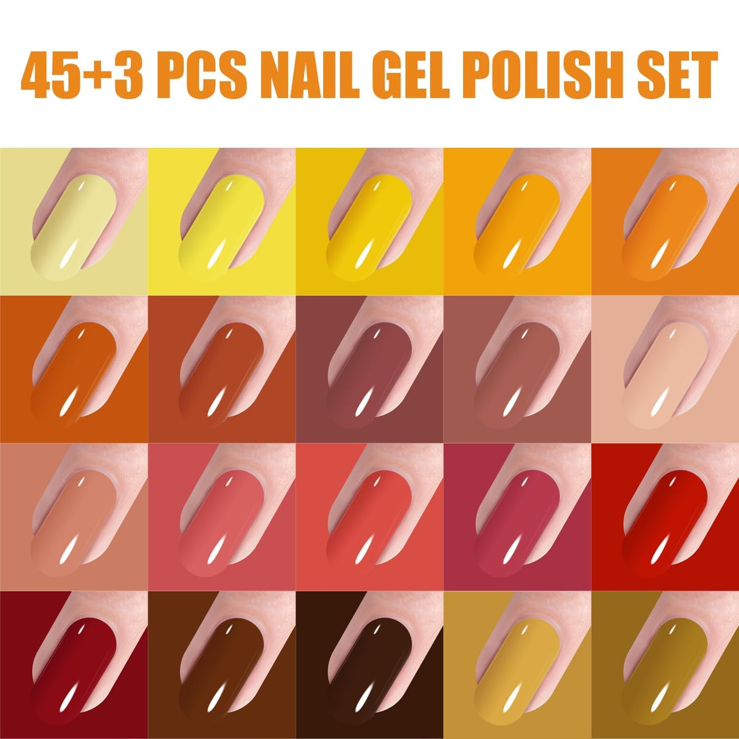 Vishine 48PCS Gel Nail Polish Kit with UV Light include 45 Colors Gel Polish Nail Kit Soak Off Base Coat No Wipe Top Coat Matte Top Coat Nail Polish Set Manicure Tools Nail Lamp Nail Gel Kit for Women