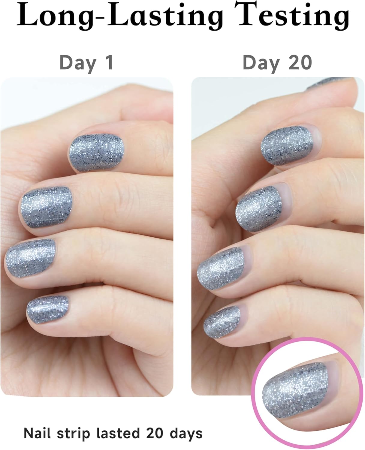 Nail Polish Strips, 44PCS Salon Quality Wraps with Top Coat, Long Lasting Gel Nail Stickers for Women Easy Apply& Remove (Glistening Waves Gold)