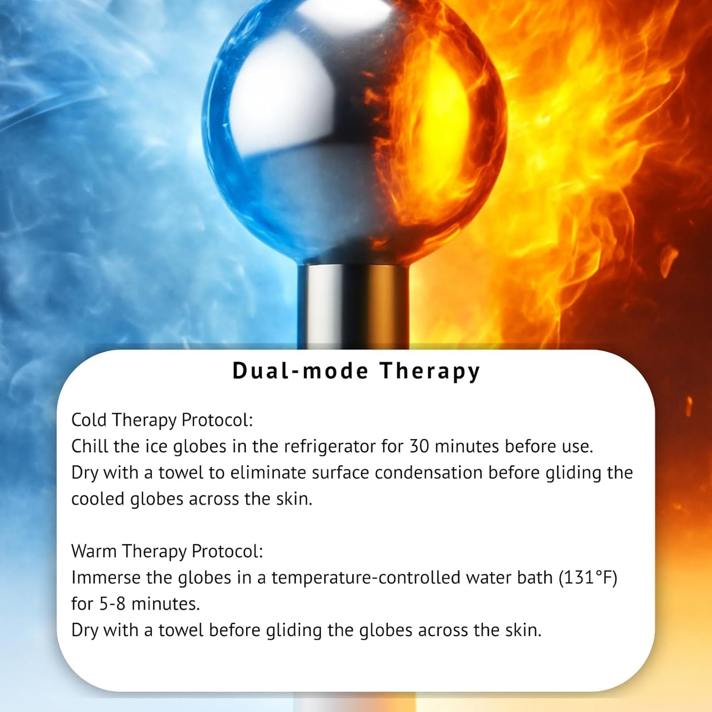 Ice Roller for Face Ice Globes Eye Massager Facial Roller Tools Stainless Steel Cryo Globes Long-Lasting Cold Therapy for Eyes, Hot Flashes, Body Skin Care for Puffiness, Wrinkles