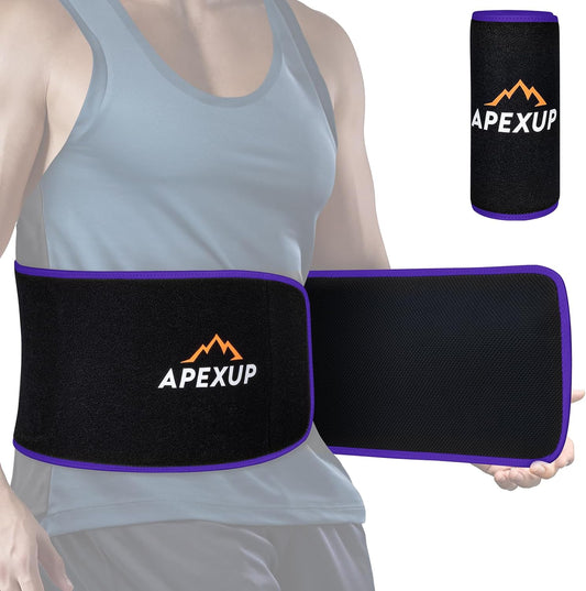APEXUP Sweat Waist Trainer for Women and Men, Neoprene Waist Trimmer Belt Slimming Sweat Band with Removable Lumbar Support