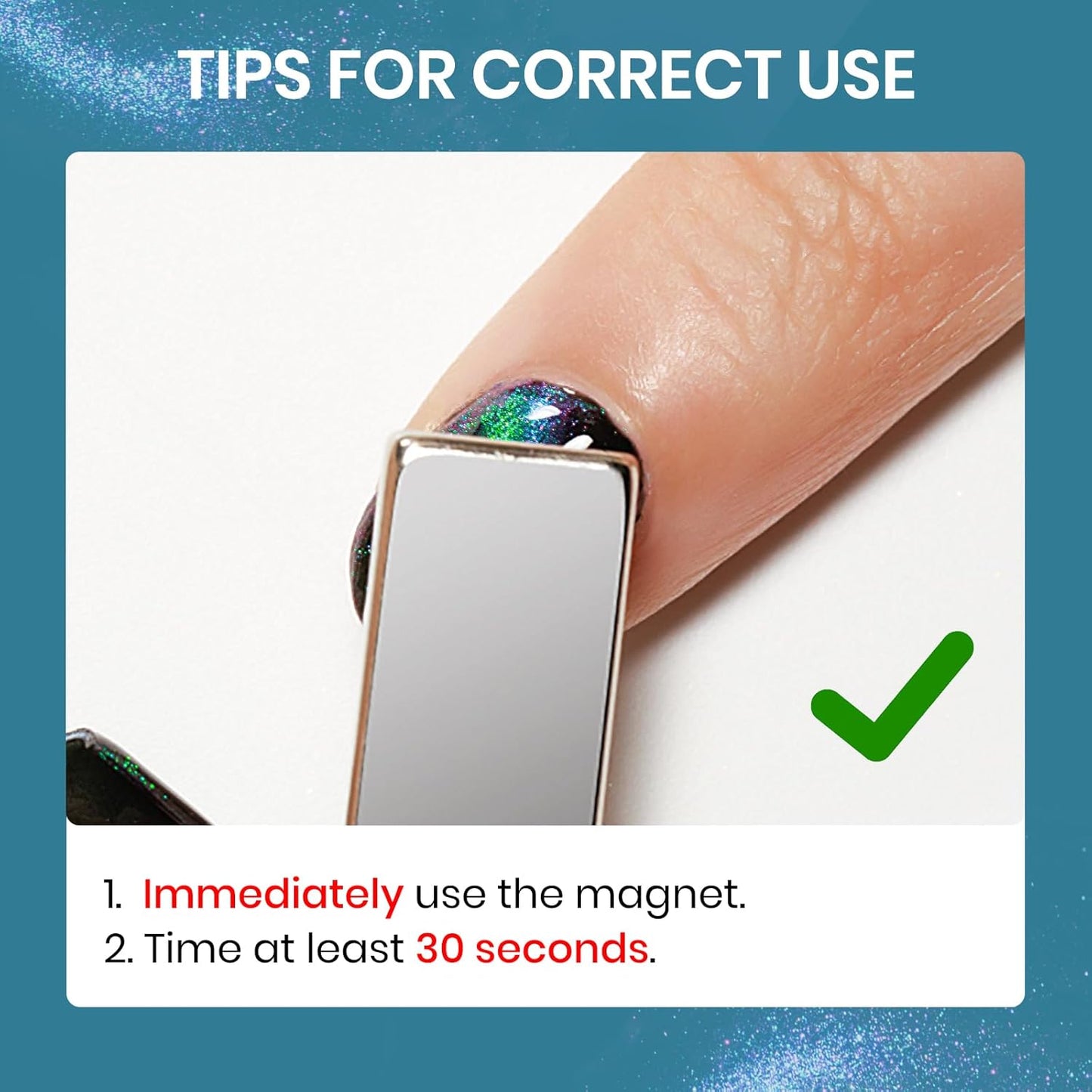 Cat Eye Nail Polish Non Gel with Magnet Quick Dry Cateye Magnetic Nail Polish for Fingernail Air Drying Fast Lacquer Manicure Gift For Women Girls 16ml, 0.54fl oz