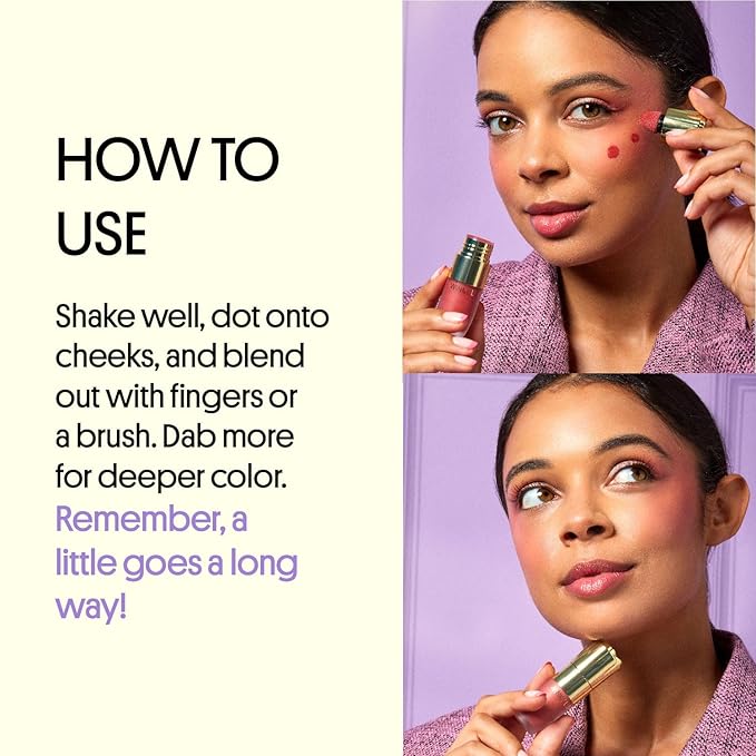 Winky Lux Cheeky Rose Liquid Blush, Gel Cream Blush Wand, Blendable & Buildable Pigment, Long Lasting Weightless Velvet Finish, Dusty Rose Blush, Noble