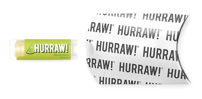 Hurraw! Lime Lip Balm: Organic, Certified Vegan, Cruelty and Gluten Free. Non-GMO, 100% Natural Ingredients. Bee, Shea, Soy and Palm Free. Made in USA