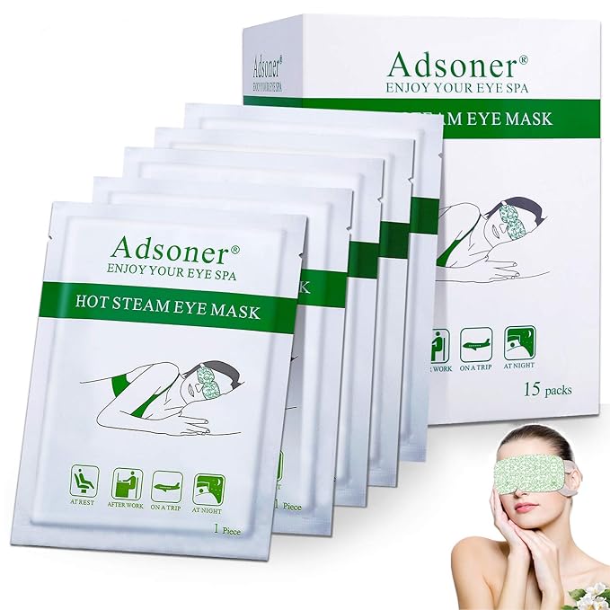 Steam Eye Mask, 15 Packs Hot Steam Eye SPA Mask Relieve Eyestrain Remove Dark Circle Lavender Fragrance Warming Eye Patch
