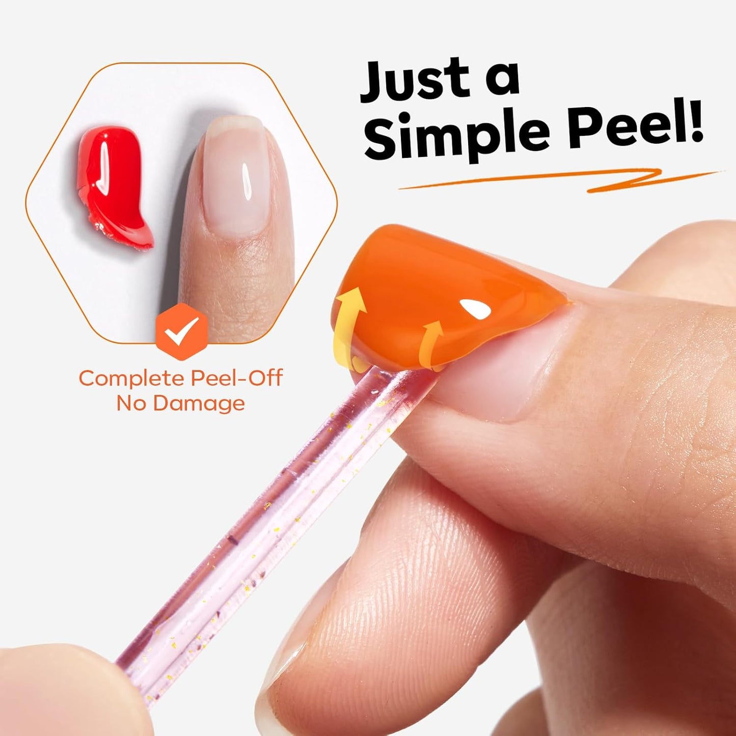 Modelones Gel Top Coat and Peel Off Base Coat Set, 2 Pcs No Wipe Clear Top Gel Nail Polish and Peelable Practice Base Easy Removal, Nail Art Manicure DIY Gift for Weak Thin Nails Beginner Women 10ml