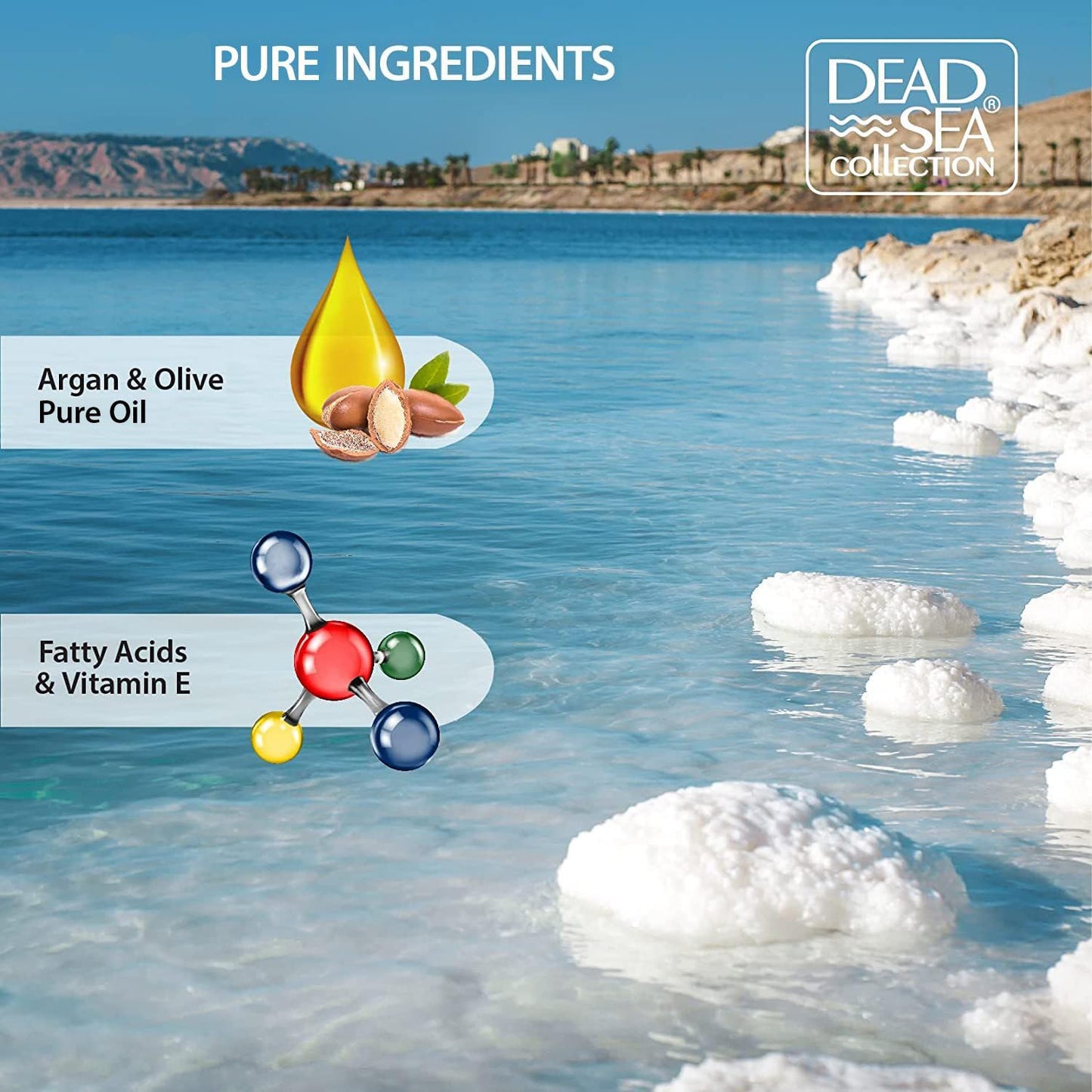 Dead Sea Collection Body Oil with Argan - Dry Skin Moisturizer and Hydrating Massage - Nourishing Bath Oil - Increase Skin Elasticity and Provide Anti-Aging Support for Face and Body (4 fl.oz)