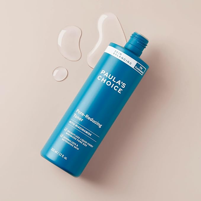 Paula's Choice SKIN BALANCING Pore-Reducing Face Toner for Combination and Oily Skin, Minimizes Large Pores, Controls Oil & Shine, Hydrates & Replenishes, Suitable for Acne-Prone Skin, 12 Fl Oz Bottle