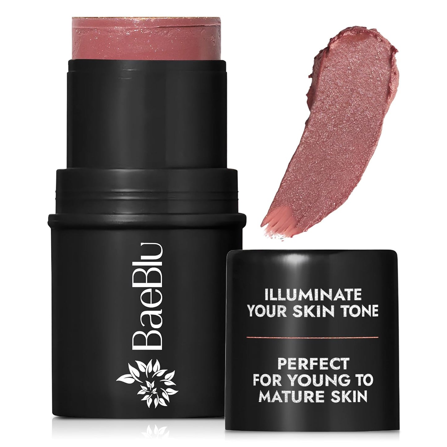 Organic Blush Tube, Cabernet - 100% Natural Vegan Cream Blush Sticks, Multi-Use Bronzer, & Highlighter for Lips, Cheeks & Eyes, Buildable Shimmer, Gluten-Free, Paraben-Free, Made in USA