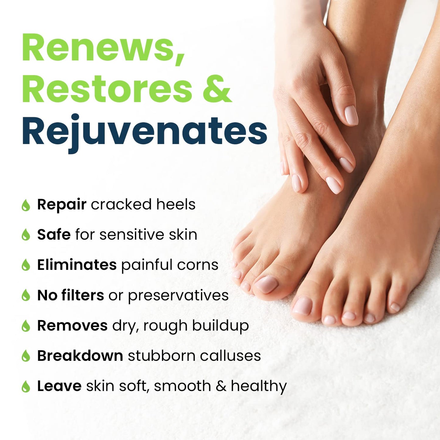 Callus Remover for Feet with Extra Strength Gel & Foot Pumice Stone Set - Easy Way to Remove Hard Calluses & Dead Skin Build-Up - Professional At-Home Foot Care for Men & Women - Made in the USA