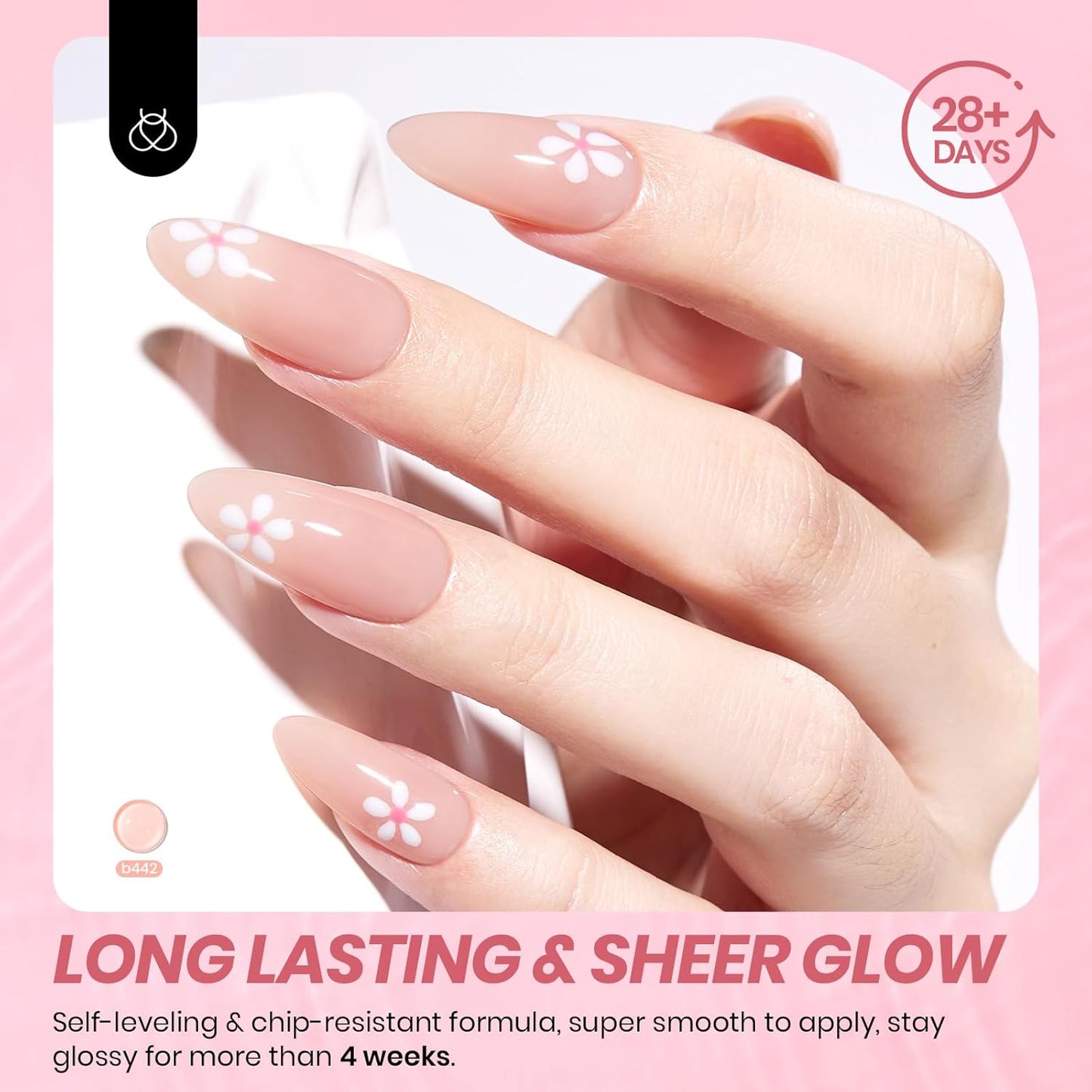 Beetles Nude Gel Nail Polish - 15ML Nude Pink Natural Gel Polish Nail Concealer Jelly Gel Nail Polish Soft Sheer Nail Polish Soak Off UV Nail Lamp French Nail Art Manicure Gift for Women