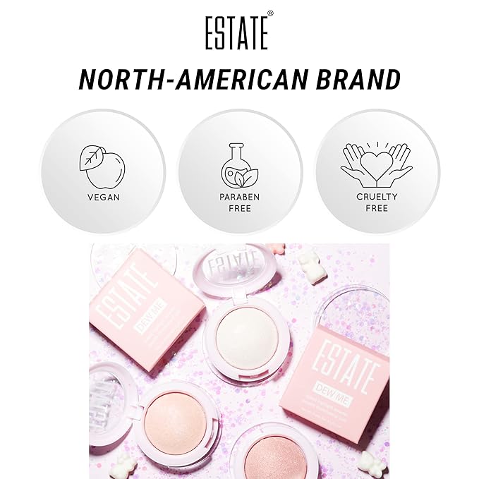 Estate Cosmetics Dew Me Baked Highlighter – Cheek, Eyes & Face Pressed Powder – 3 g (0.1 oz) (Exposed)