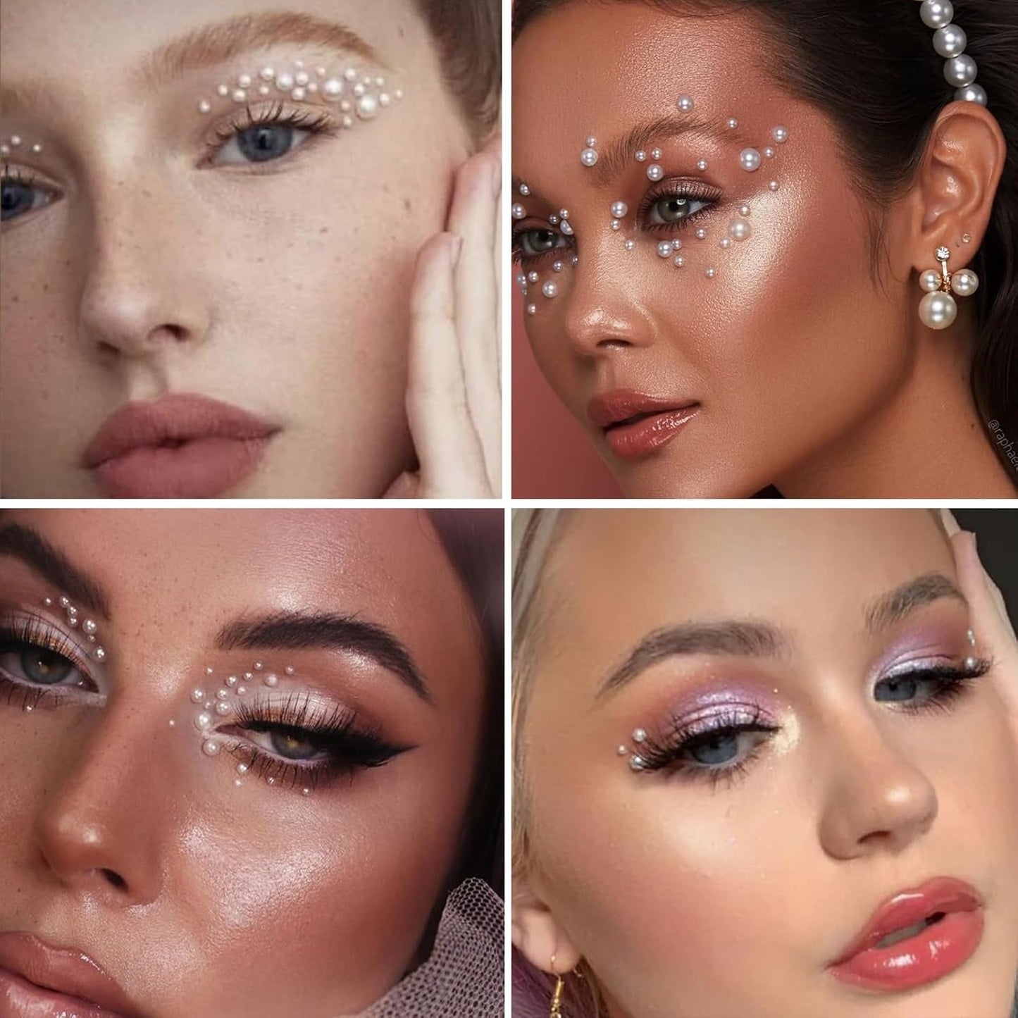 Bow Nail Art Charms with Rhinestones Glue Gel White Flatback Pearls Luxurious Nail Charms Supplies Accessories White Pearls Silver Steel Ball Nails Gems Jewelry for Women Nails Design