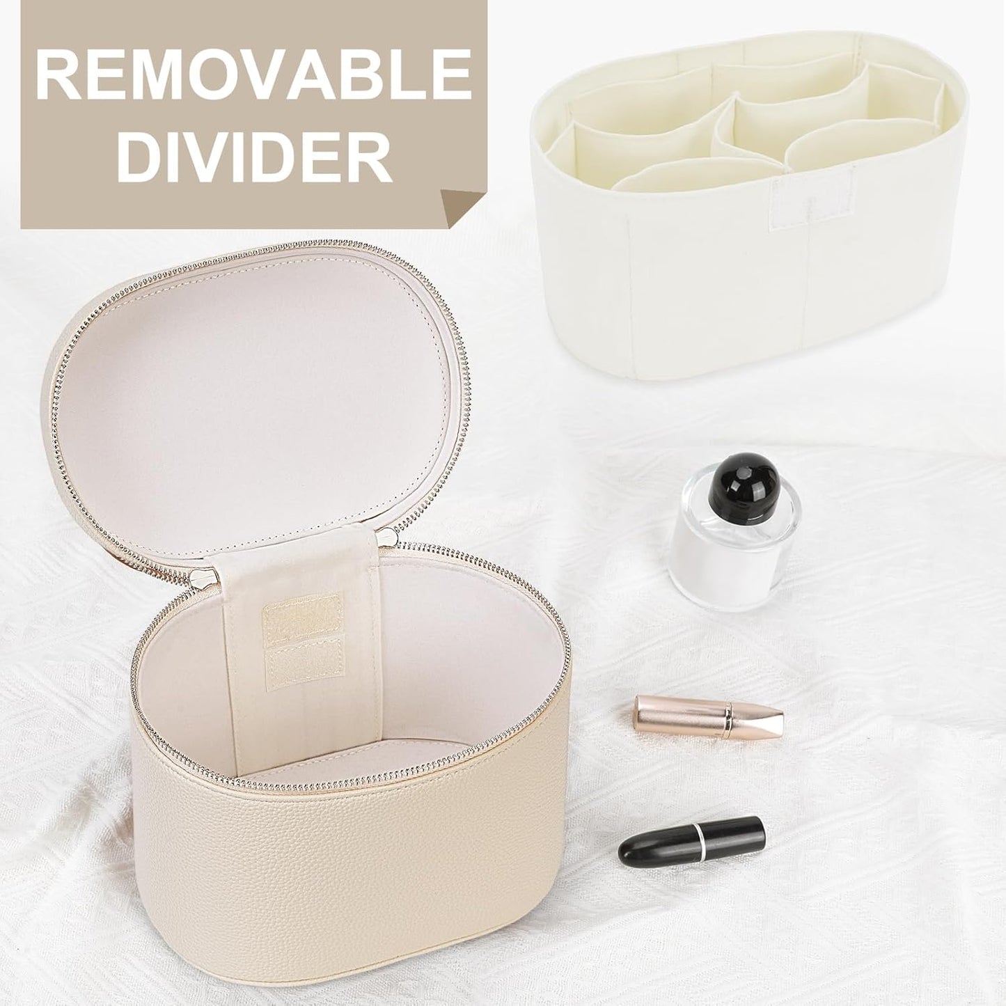 YFGBCX Makeup Bag Vanity Case with Removable Divider Travel Toiletry Bag Portable Cosmetic Bag Makeup Organizer Case