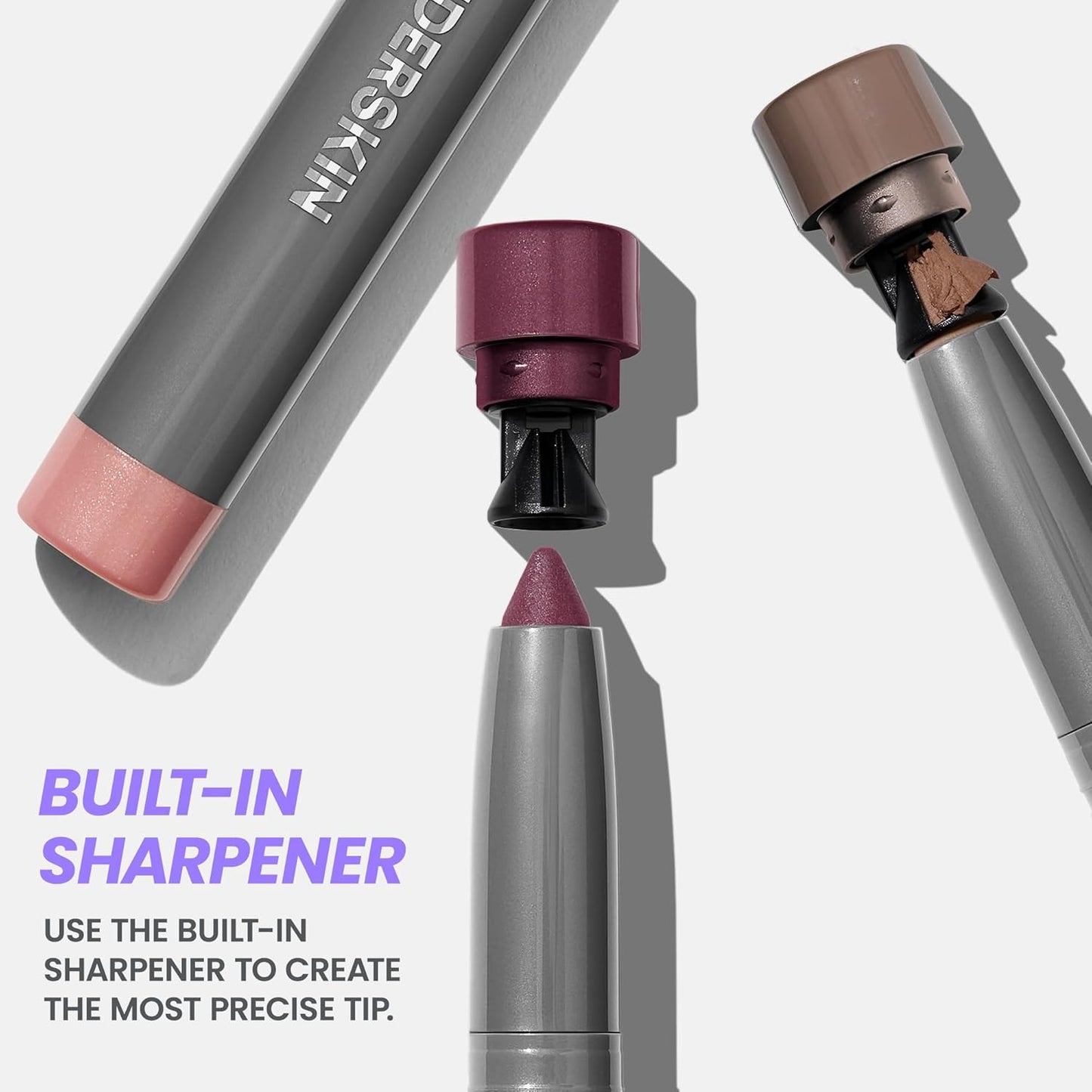 Wonderskin IYKYK Eyeshadow Stick - Longwear Eye Shadow Sticks, Budge-Proof & Waterproof Shimmer Eyeshadow Stick with Built-in Sharpener (Vixen)