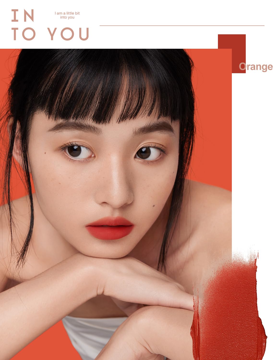 INTO YOU Matte Velvet Lip Stain Long Lasting Waterproof Lipstick Makeup Moisturizing Lipstick for Women(L-Or01)