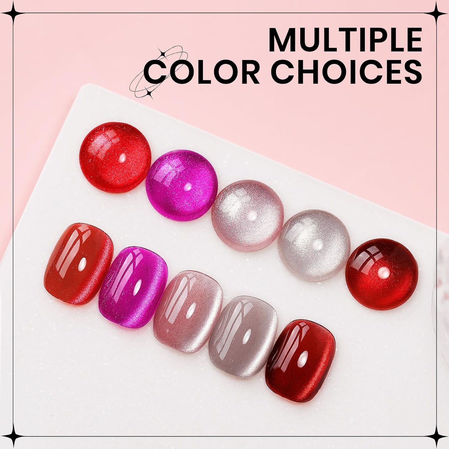 Red Cat Eye Gel Polish, 15ML Crystal Shimmer CatEye Gel Nail Polish Magnetic Glitter Holographic Reflective Nail Polish Gel with Magnet Soak Off Salon DIY at Home