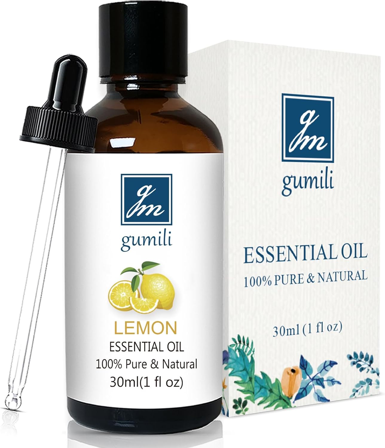 Lemon Essential Oil 1 Oz – 100% Pure Natural Lemon Oil for Cleaning, Diffuser, Skin, Massage & DIY, Fresh Citrus Scent