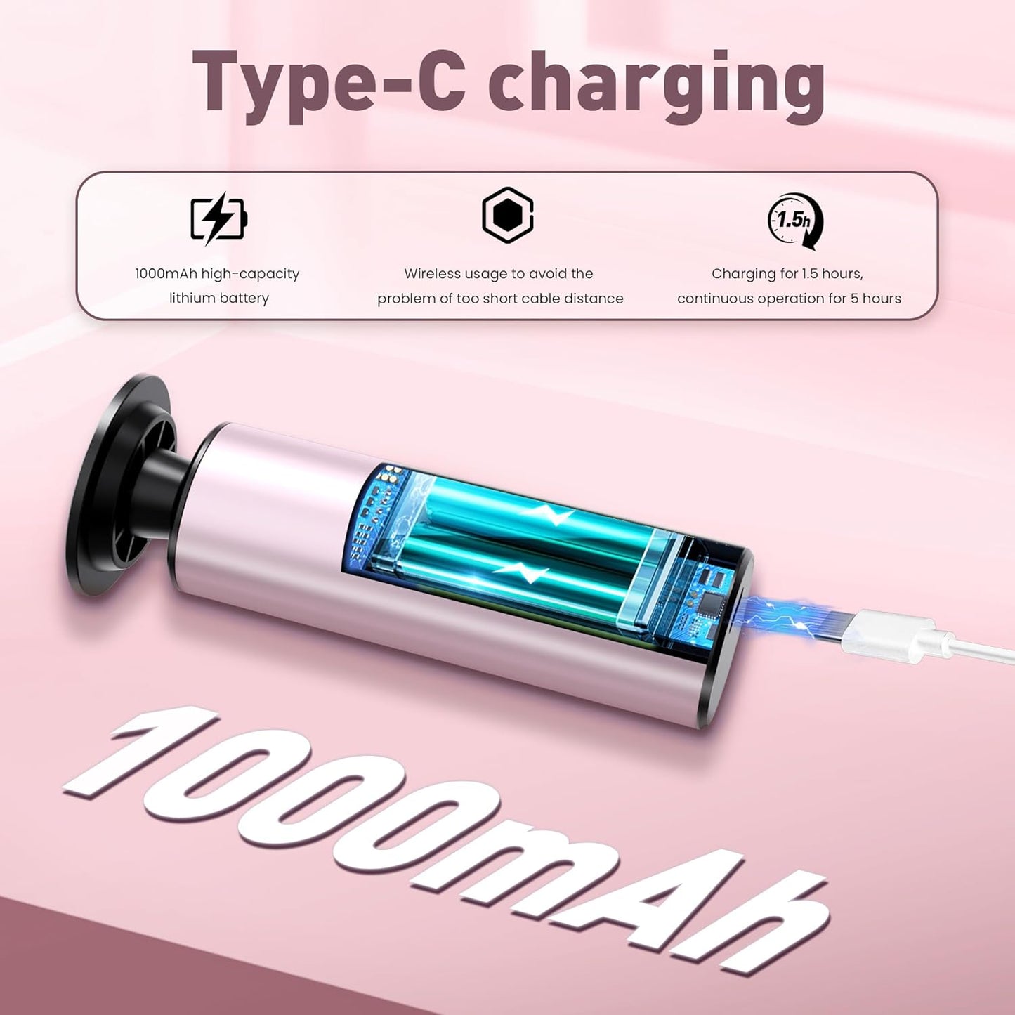 Electric Foot Callus Remover,2 in1 Rechargeable Callus Remover for Feet,9-Speed Wireless Electric Foot File Nail Grinder,Foot Scrubber Pedicure Tools for Dead Skin Dry Cracked Feet(Pink MINI)