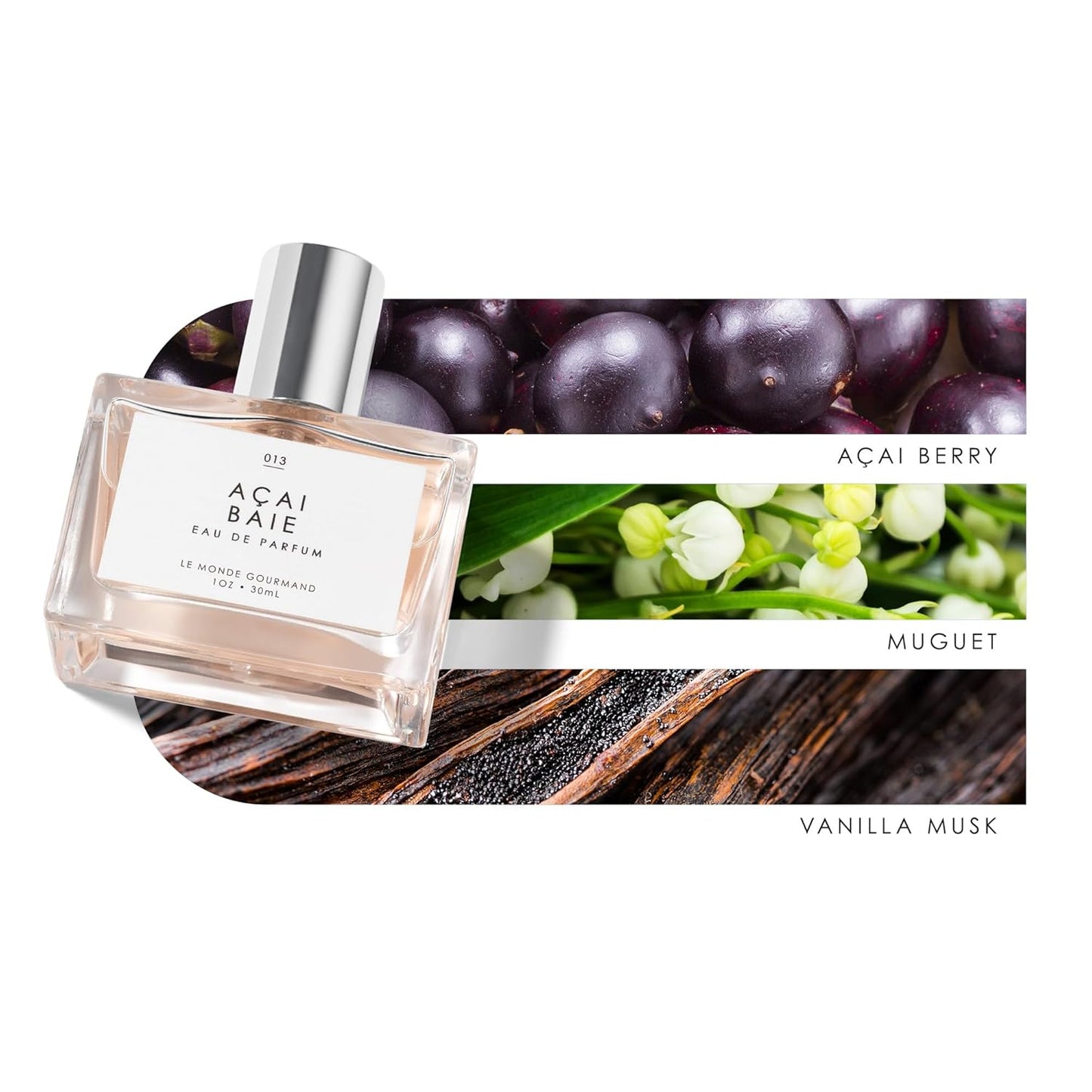 Le Monde Gourmand Açai Baie Eau de Parfum - 1 fl oz (30 ml) - Vanilla, Berry, Muguet Perfume Notes