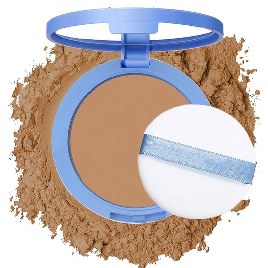 Oil Control Face Pressed Powder,Matte Smooth Flawless Setting Powder Makeup,Waterproof Long Lasting Finishing Powder,Cruelty Free Lightweight Face Cosmetics,0.35Oz(CAPPUCCINO)
