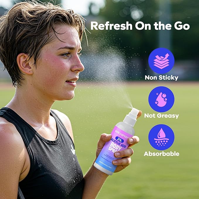 Salicylic Acid Spray (5.07 Fl Oz), 2% Salicylic Acid Body Spray, Body Acne Treatment for Bacne, Blackheads & Blemishes, Back & Chest Acne Spray for Face & Body, 360° Mist for All Skin Types