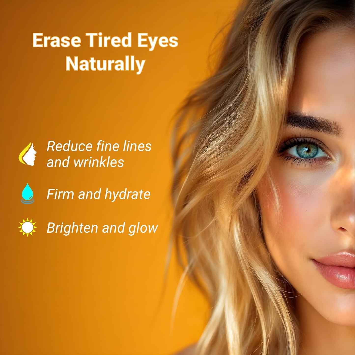 Caffeine Eye Cream – Yerba Glow Natural Under Eye Serum for Dark Circles, Puffiness & Fine Lines – Clean Hydrating Formula with Yerba Mate, Sake & Hyaluronic Acid