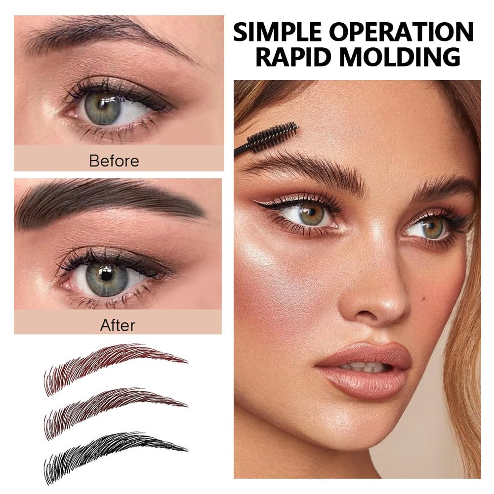 Brow Kit, Eyebrow Pomade,Eye Brow Contour Palette with Double-ended Eyebrow Brush, Full Defined Natural Brows, Long-Lasting Waterproof,04