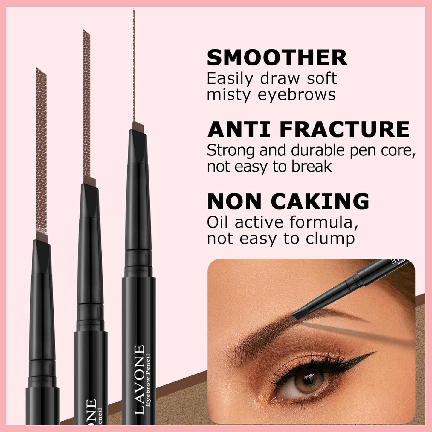 Eyebrow Color Kit with Brow Color & Eyebrow Pencil, 2-in-1 Natural Effects Eyebrow Makeup Set, Easy & Safe to Use 10ml - Black Brown