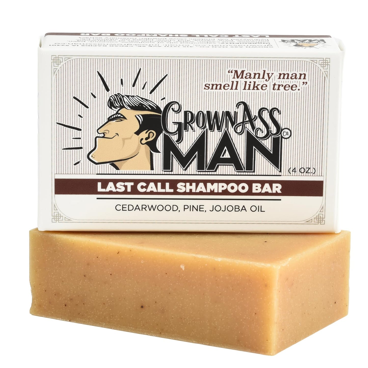 Solid Shampoo Bar Rich Lather 3 in 1: Hair, Beard & Body Wash - Plastic Free & Eco-Friendly, Natural & Organic Clean for All Hair Types, 4oz Bar (Last Call, Single)