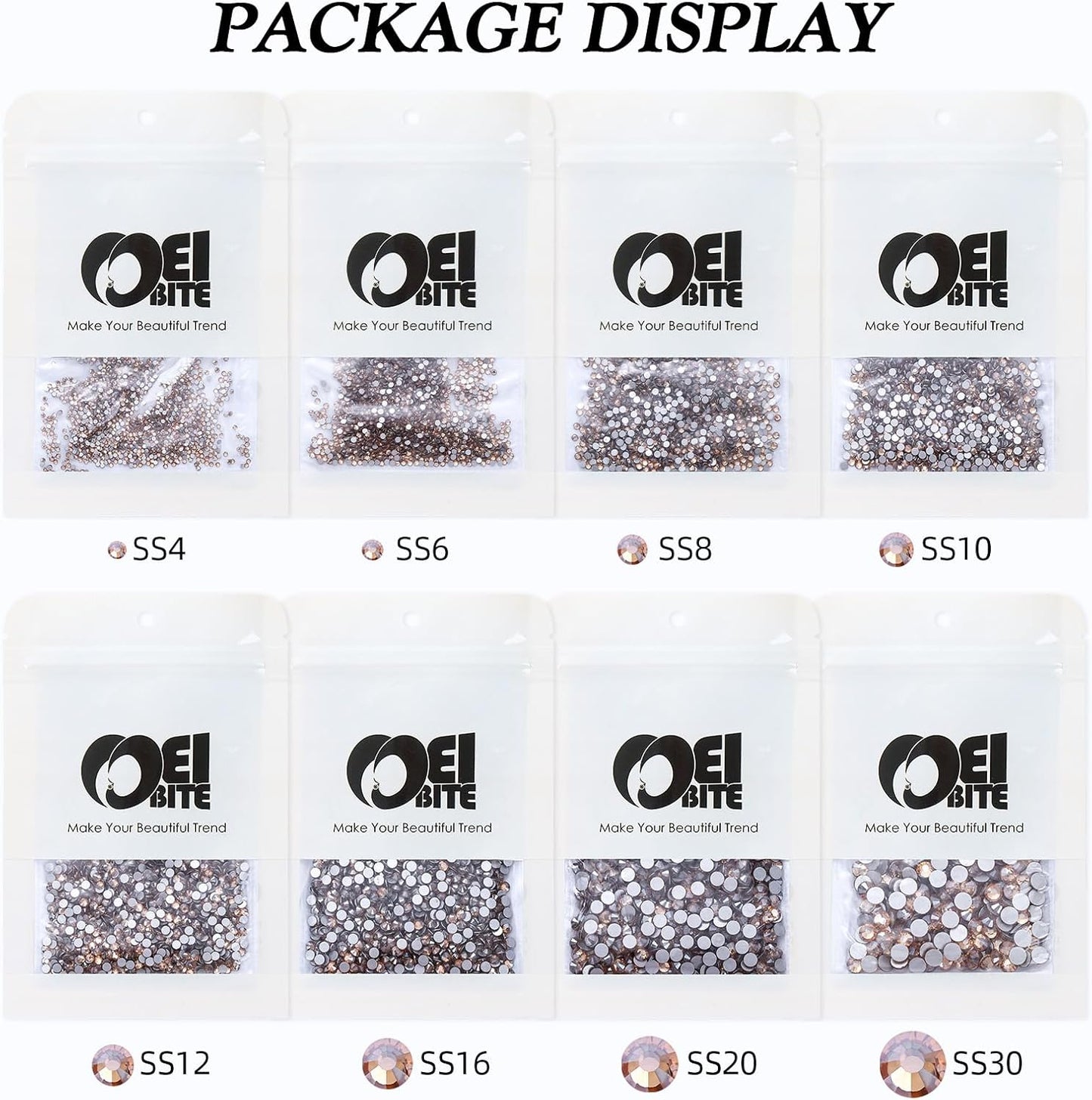 Gold Shadow Flatback Rhinestones, Glass Rhinestones for Nail Art and Craft, Glue Fix, Loose Crystal Gemstones(Gold Shadow, SS4, 1440pcs, 1.5-1.7mm)