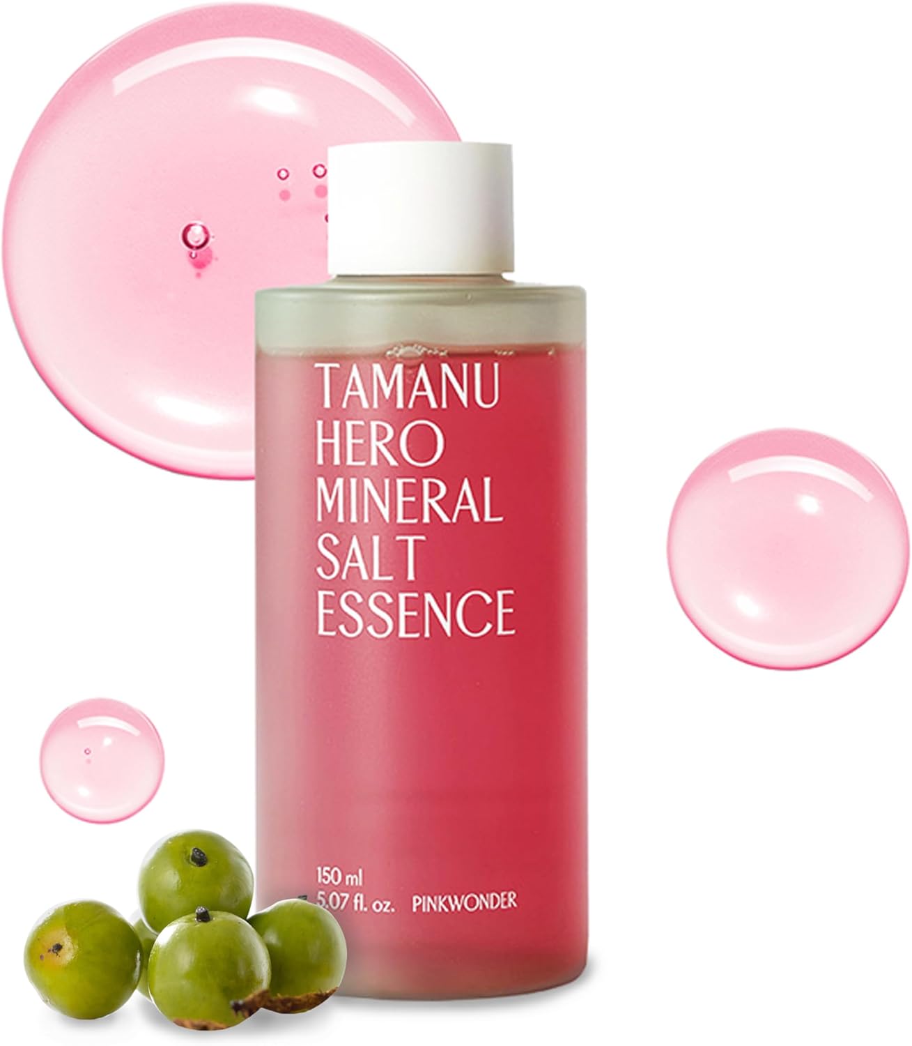 PINKWONDER Tamanu Hero Mineral Salt Essence Toner | All-in-One Blemish Solution | Instant Cooling & Redness Relief | Tamanu Oil & 70+ Minerals for Skin Balance (150ml / 5.07 fl. oz.)