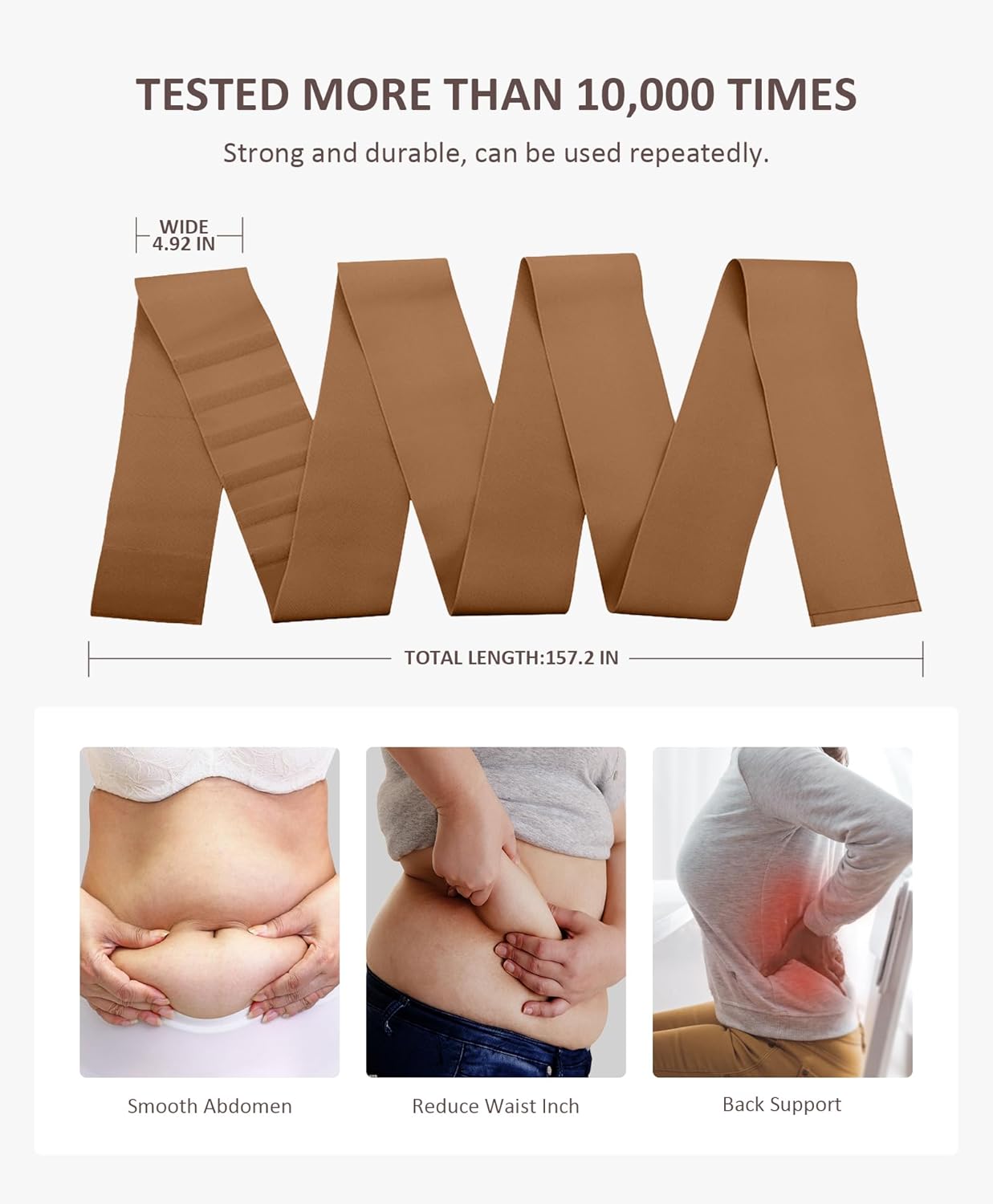 FeelinGirl Waist Trainer for Women Trimmer Belt Waist Cincher Tummy Wrap Plus Size Snatch Me Up Bandage Body Shaper